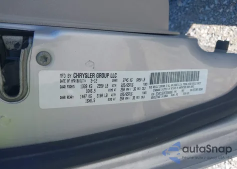 2012 Chrysler Town & Country Touring z USA, uszkodzony, nr VIN 2C4RC1BG0CR306088